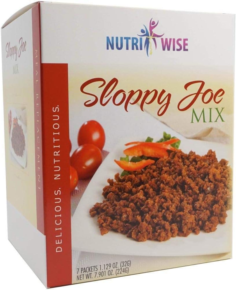 Nutriwise - Sloppy Joe Entree | Healthy Diet Foods | 7/Box | High Protein, Low Calorie, Low Sugar, Cholesterol Free
