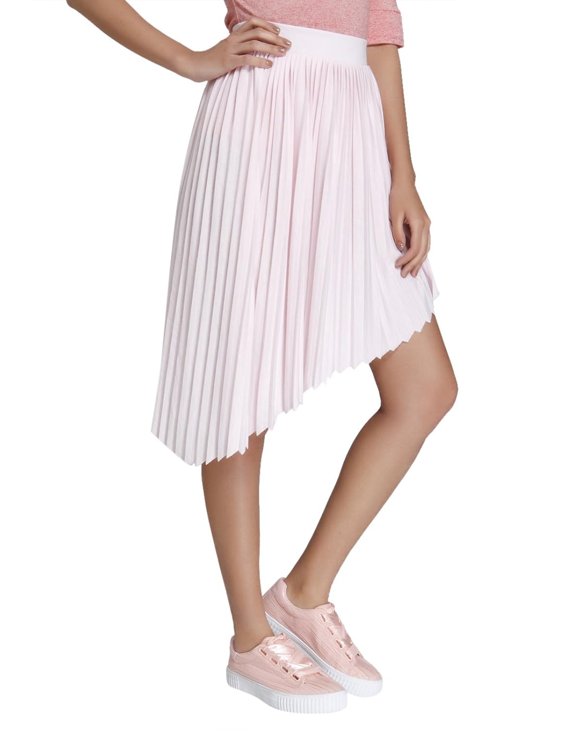 vero moda women's asymmetric midi skirt