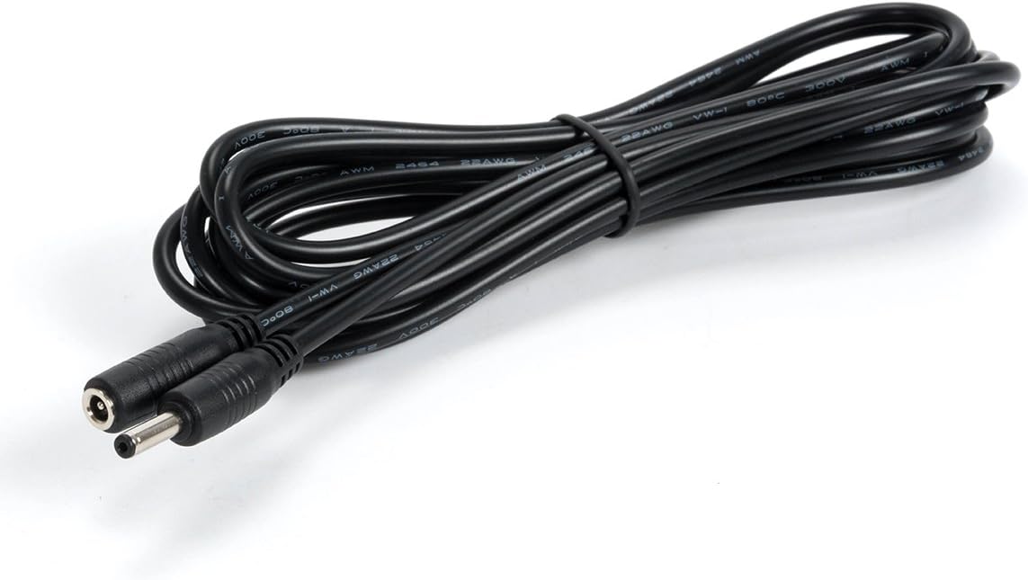 DC Extension Cable, Elebor 3M 3.5mm*1.35mm Universal IP Camera Charger Cable for DC 5V Power Adapter Black