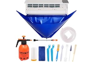 12Pcs Mini Split Cleaning Kit with 2L High Pressure Sprayer, Air Conditioner Cleaning Kit, Waterproof PVC AC Cleaning Cover B