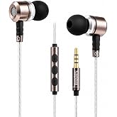 Sephia SP3060VC Earbuds Wired in-Ear Headphones with Mic | Plug in, 3.5mm, Deep Bass, Corded, with Volume Control, S/M/L Ear Buds included