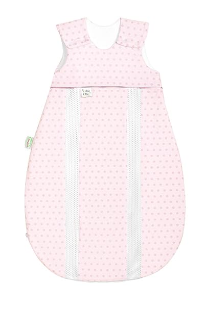 Odenwälder Jersey-Schlafsack prima klima springing dots rose quarz, Größe:90