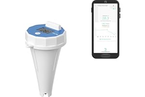 YoLink Smart Pool Floating Thermometer, 1/4 Mile Range, 5+ Years Battery Life, Emails, Text, App Alerts, Alexa, IFTTT. Pool, Hot Tub, Fish Tank. Hub Required!
