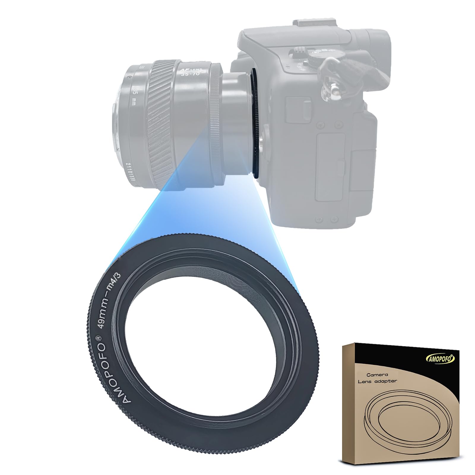 49mm Filter Thread Macro Reverse Mount Adapter Ring,For Olympus M4/3 Camera LUMIX GX7 GF6 GH3 G5 GF5 GX1 GF3 G3 Olympus OM-D E-M1 E-M5 E-PL6 E-P5 DSLR Cameras