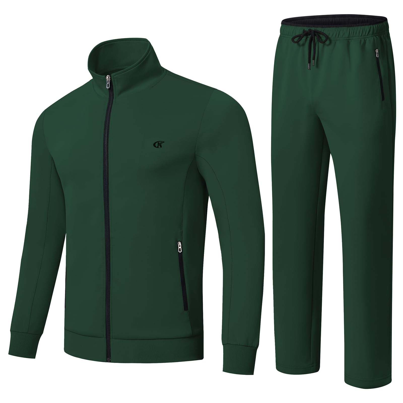 Photo 1 of yuyangdpb Men's Tracksuits 2 Piece Outfits Full Zip Sports Sweatsuit Jogging Suits Armygreen 4XL