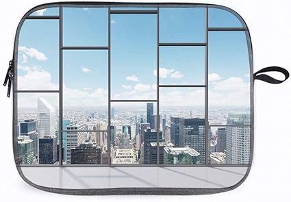 Amazon 大きなワイドwindows都市ビルの高層ビルビューオフィス写真 パソコン ケースノートパソコン タブレット モダンな装飾 衝撃吸収 キャンバス 撥水 保護バッグ インナーケース 10インチ Misimatrer Pcバッグ ケース スリーブ 通販
