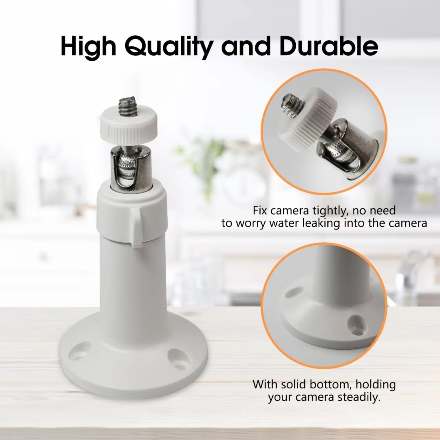 Wall Mount for All Arlo Camera, Arlo Pro, Arlo Pro 2, Arlo Pro 3,Arlo Ultra, Arlo Essential, eufyCam E/2C, Ultra/Ultra 2, & Others - Ring Stick Up Cam Battery with 1/4 Screw Head (4pack)