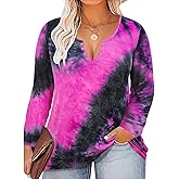 TIYOMI Plus Size Tops for Women Long Sleeve Shirts V Neck Sexy Eyelet Tee Fall Winter Blouse XL-5XL (14W-28W)