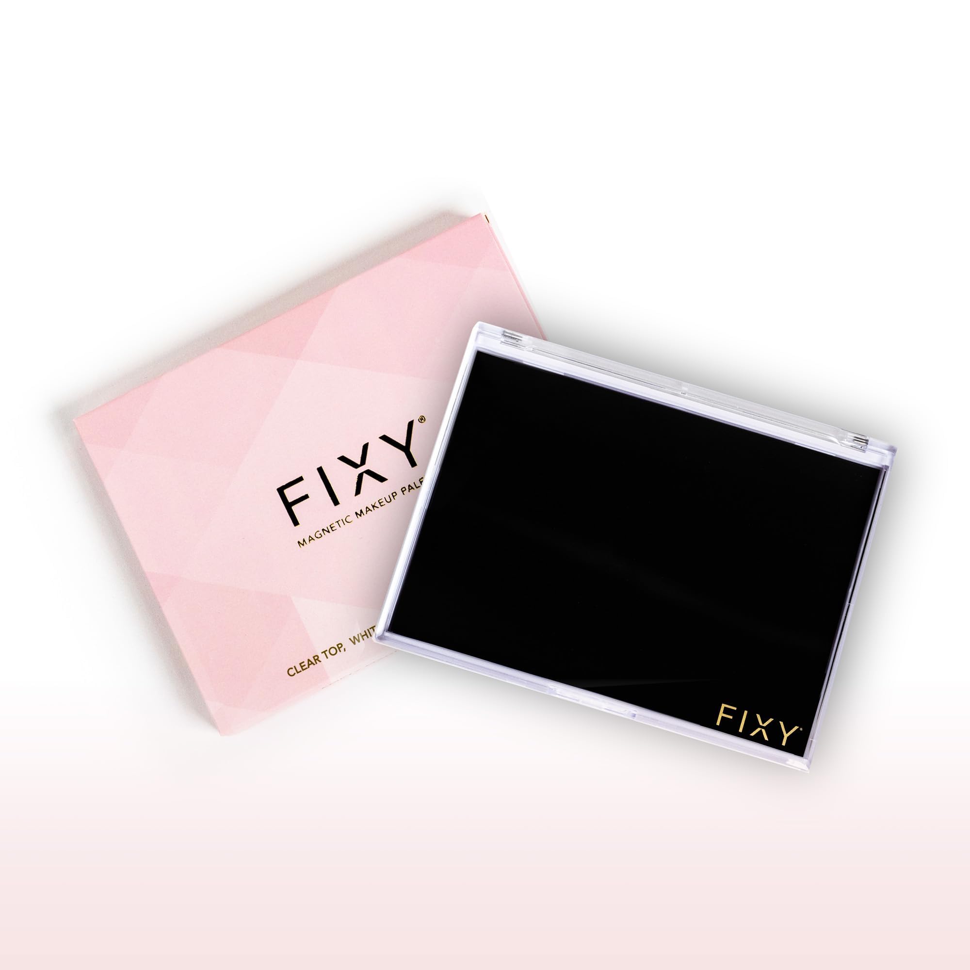 FIXY Empty Magnetic Makeup Palette with Clear Top, Small Palette- Organize, Depot & Declutter Makeup - Customize Your Palette - Travel and Eyeshadow Organizer - 5.7