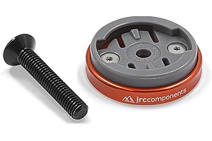 JRC Components Enkei Top Cap Bike Stem Mount | Compatible with All Models of Wahoo Elemnt GPS Devices | Lightweight CNC 6061-T6 Aluminium Body | Suitable for use with 1 1/8" Headset - Orange