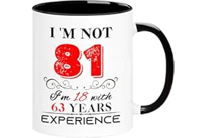 ERYUWOZA 1943 81th Birthday Mug for Women Men, Turning 81 Year Old Birthday Gifts for Mom, Dad, Grandma, Grandpa, Wife, Husband, Daughter, Sister, Best Friends, Coworkers, Her, Him, 11oz Coffee Cup