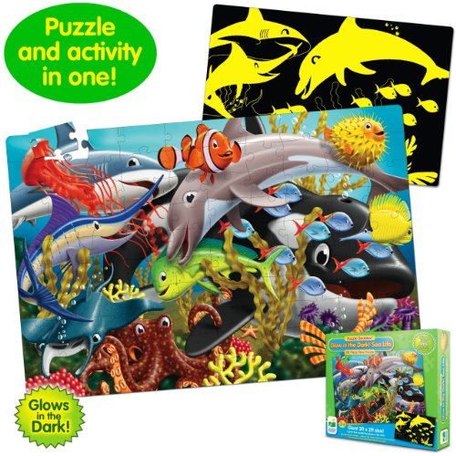 The Learning Journey Puzzle Doubles, Glow In The Dark, Sea Life