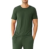 Latuza Men's Viscose Crew Neck Short Sleeves Pajama Sleep Shirt