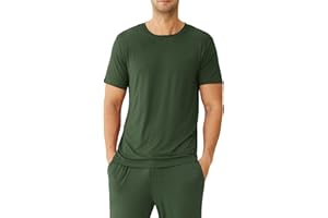Latuza Men's Viscose Crew Neck Short Sleeves Pajama Sleep Shirt