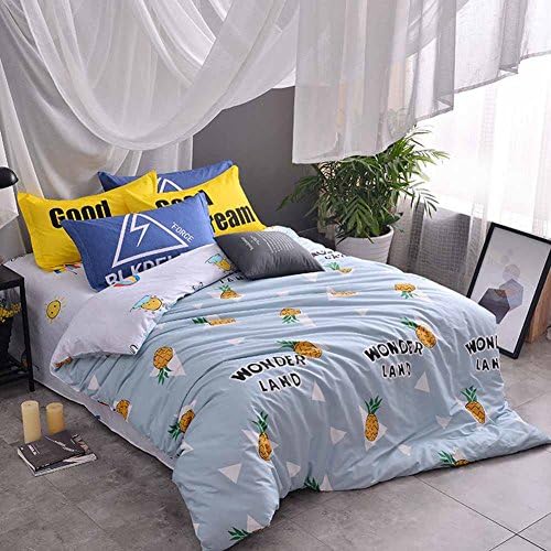 LoveBetty Lovely Pattern Design 100% Cotton Duvet Cover Set 3pc Bedding Cover Set Zipper Closure Twin/Queen/King Style B Twin