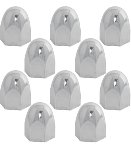 Chrome Plastic Wheel Nut Covers United Pacific 10057 Wheel Lug Nut Covers - 1.5" X 2.25" Chrome Plastic Push-On Caps (20 Pack) 20 Pack Lug Covers-517445