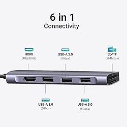 UGREEN Revodok USB C Hub 6 in 1 USB C Dongle 4K