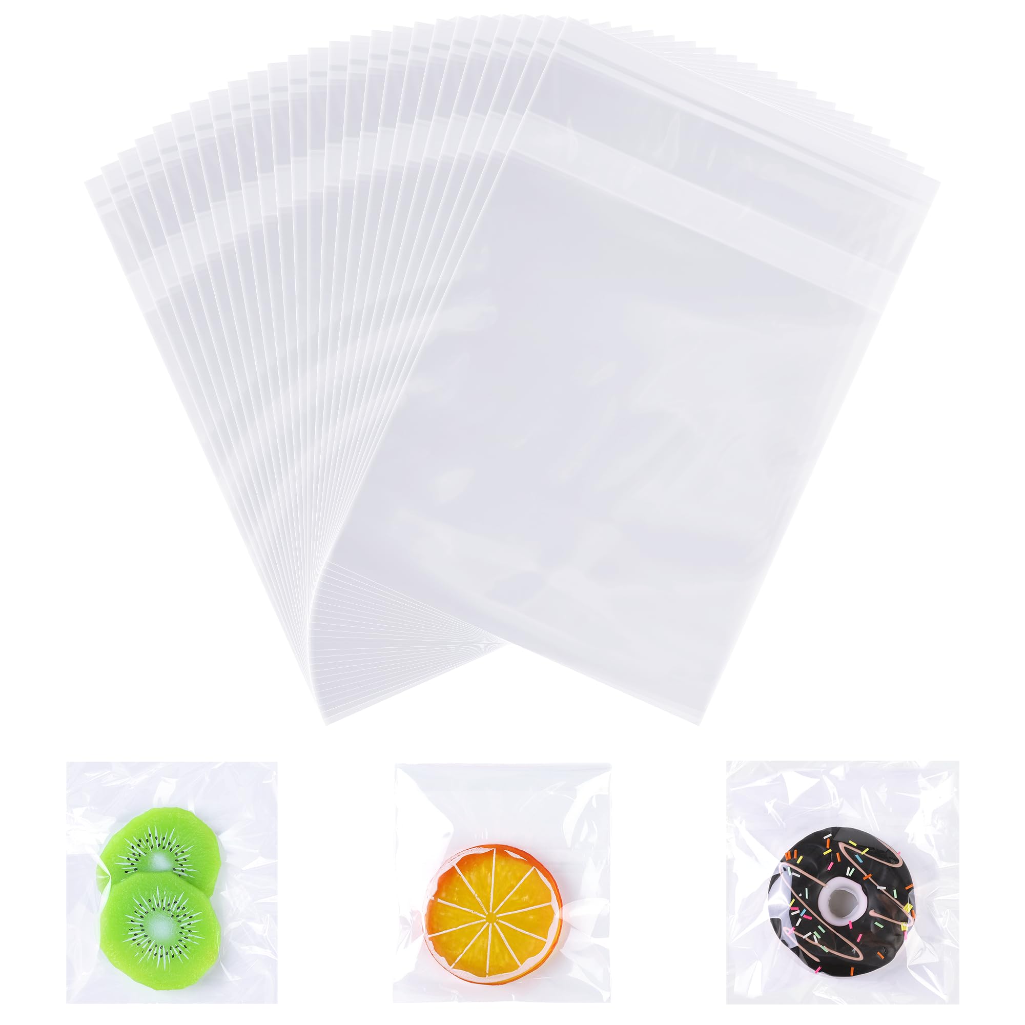 Cellophane Sweet Cookie Bags 300 Pack,3x5 inch (8x13cm) Clear Self Adhesive Sealable Plastic Bags,Food Safe OPP Small Cellophane Bag for Sweets Cookies Gifts Jewelry Cards Pictures