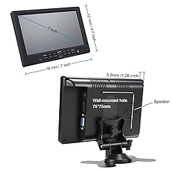 7 inch Small HDMI VGA AV RCA Monitor 1080P Second