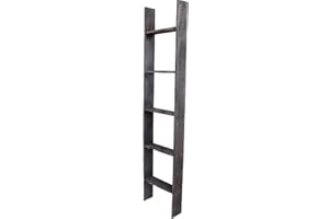 BARNWOODUSA LLC BarnwoodUSA Rustic Farmhouse Blanket Ladder - Our 5 ft Ladder can be Mounted Horizontally or Vertically and is Crafted from 100% Recycled and Reclaimed Wood | No Assembly Required | Black