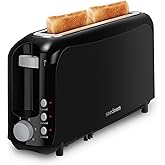 SEEDEEM 2 Slice Slim Toaster, 10" Long Slot, 6 Shade Settings, Black | Long Slot, 6 Shade Settings, Cancel/Reheat/Defrost, Removable Crumb Tray