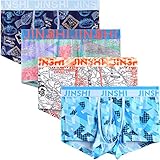 JINSHI Bamboo Underwear Shorts Soft No Ride Up Trunk for Mens