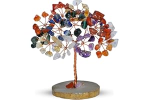 YATSKIA Chakra Tree of Life - Crystal Tree - Gemstones Tree - Chakra Decor - Crystal Decor - Chakra Stones - Feng Shui Money Tree - Crystal Money Tree - Spiritual Gifts