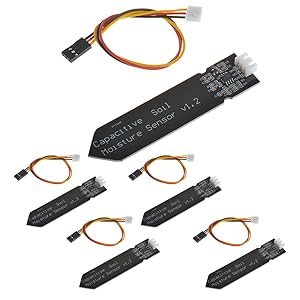 Anmbest 5PCS High Sensitivity Corrosion Resistant Capacitive Soil Moisture Sensor Kit for Indoor/Outdoors Plant Care Soil Tester Automatic Watering System, for Arduino Raspberry pi