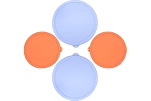 VIOTIIN 4 Cup 7 Cup Round Silicone Replacement Lids for Pyrex Glass Bowls, 4 Pack, Microwave & Dishwasher & Freezer Safe (Container not Included)