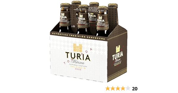 Turia Cerveza Tostada, 6 uds : Amazon.es: Alimentación y ...