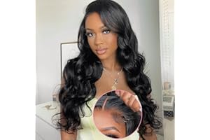 KIOTIOY Glueless Wigs Human Hair Pre Plucked Pre Cut 5x5 Hd Lace Closure Wigs Human Hair Wear and Go Glueless Wig Body Wave Lace Front Wigs Human Hair for Women 180% Density Ready to Wear Wigs 20 Inch