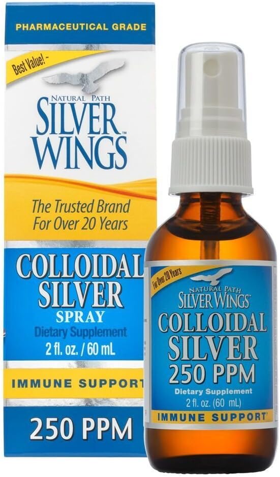 Natural Path Silver Wings Colloidal Silver 250PPM, 2oz Spray TOP (CS1S): Health & Personal Care