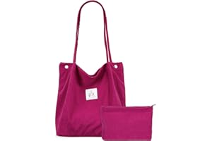 Iioscre Corduroy Tote Bag for Women,Large Capacity Casual Shoulder Handbags,Mini Multi purpose Handbag ﻿