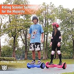 SISIGAD Hoverboard, with Bluetooth and Colorful
