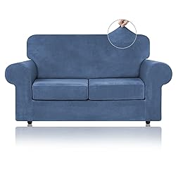 WEERRW Velvet Couch Covers for 2 Cushion Couch Sofa
