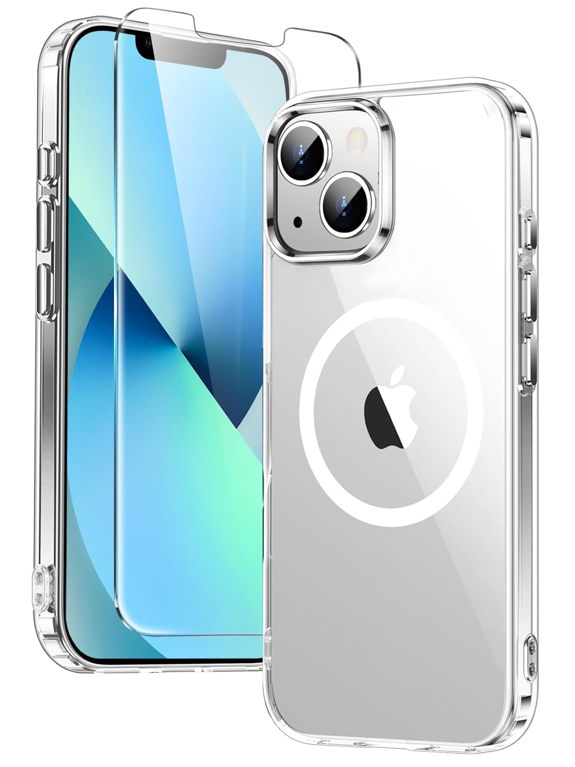 Photo 1 of Temdan for iPhone 12 Mini Case & iPhone 13 Mini Case Clear, [Compatible with Magsafe][Anti-Yellowing][Military-Grade Protection] Shockproof Slim Phone Case for iPhone 12 & 13 Mini 5.4 inch, Clear