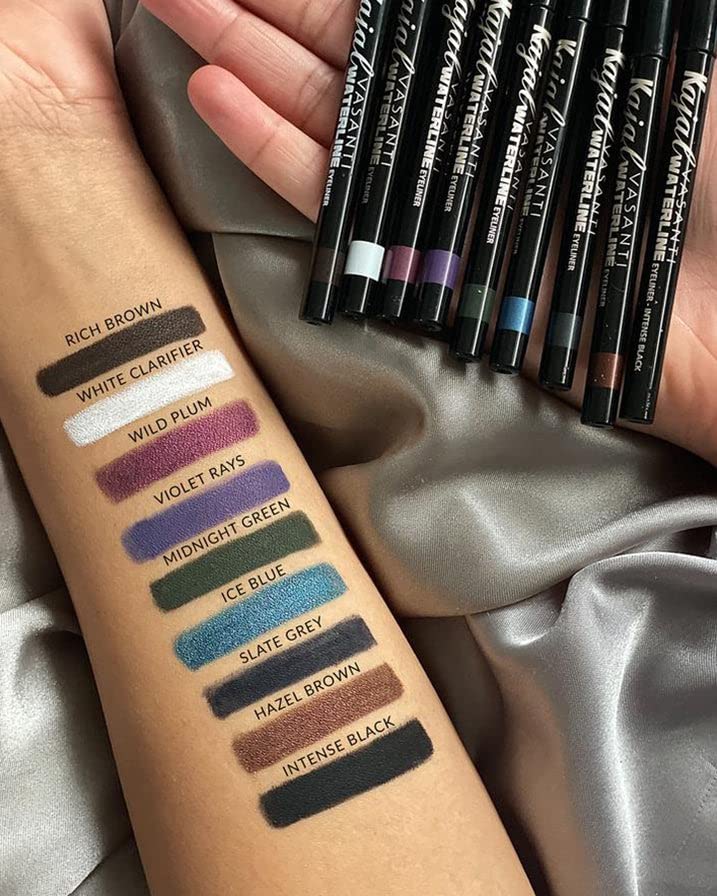 VASANTI Kajal Waterline Eyeliner Pencil Longlasting, Waterproof