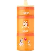 Whiskware Bluey Snack Containers, 3 Stackable Cups, Bluey &amp; Bingo, Hooray!