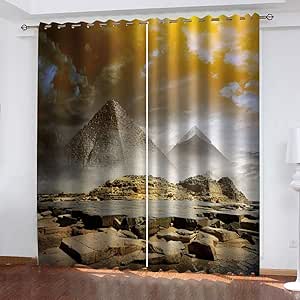 MUXIAND Cortina Anti Ruido Piedra piramidal Cortinas Opacas Reducción