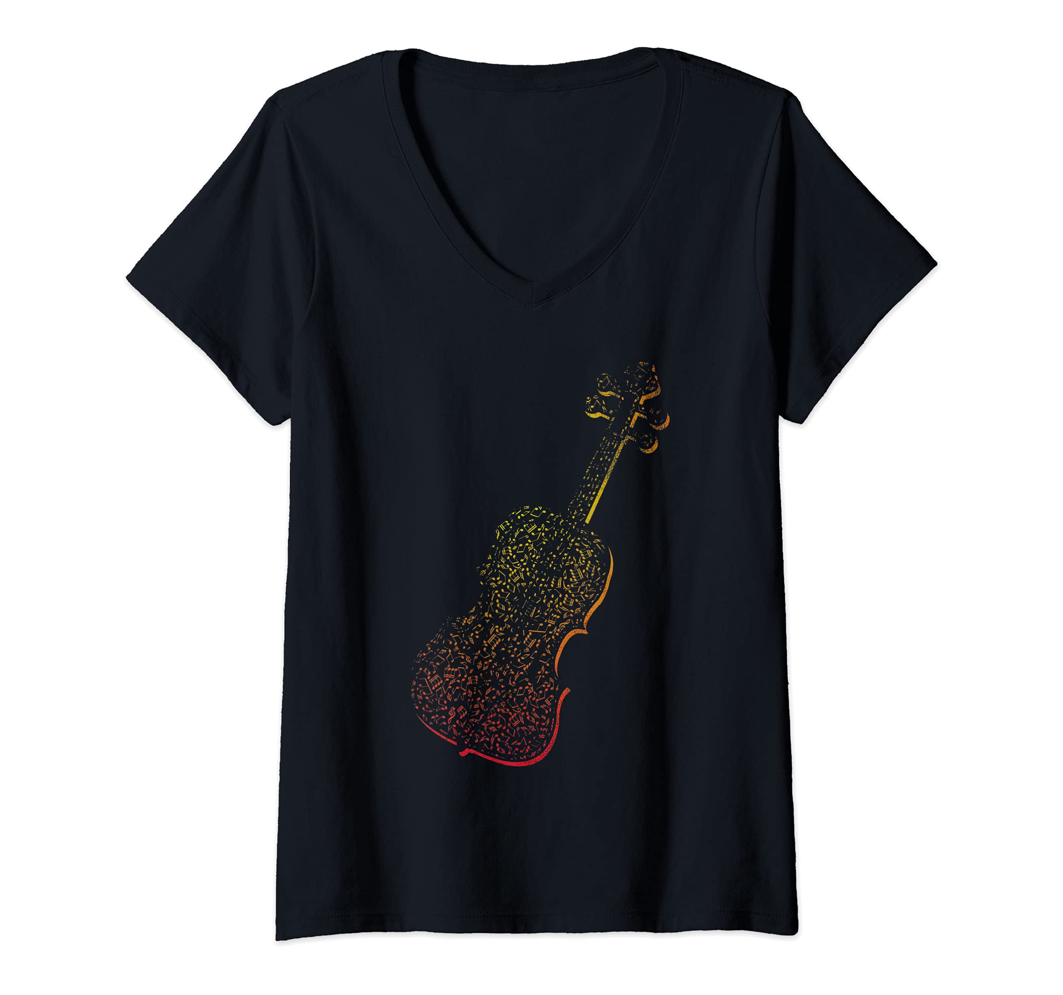 Womens Violinist Violin Player V-Neck T-Shirt