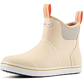 SUREWAY Men's Deck Boots Professional Non-Slip Fishing & Ankle Boating Boot Waterproof Rain Boots, Lightweight Neoprene Rubber Deck Boots