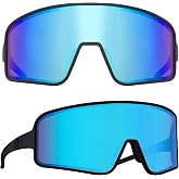 MAXJULI Polarized Sunglasses for Men Women, Windproof Outdoor Sports Cycling Running UV400 Protection Sun Glasses 8121