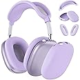 Silicone Case Cover for AirPods Max Headphones,Ear Pad Case Cover/Ear Cups Cover/Headband Cover for AirPods Max(USB-C/Lightning)(2024/2020),Soft Silicone Accessories for Apple AirPods Max,Pastel Lilac
