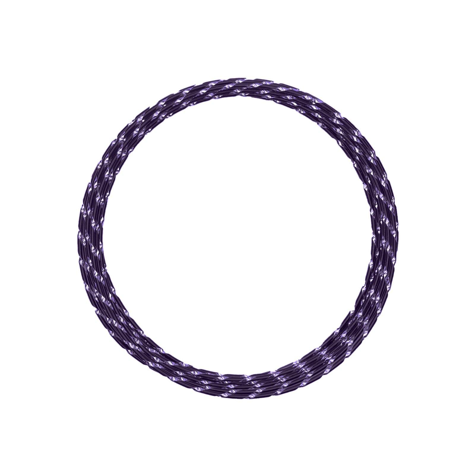 Vaessen Creative Aluminium Craft Wire Diamond Cut 16.4 ft (5 m) x 0.08" (2 mm) Aubergine (Purple) - Flexible Metallic Wire for Crafting, Flower Arranging, Jewellery Making and Modelling