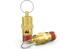 HONSNKS 2 Pcs 1/4" NPT(M) 175 PSI Air Compressor Pressure Relief Valve, Brass Safety Valve for Air Compressor (Tank Pop Off)