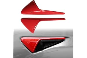 YJMOTOR for Model 3 Model Y Turn Signal Side Camera Protection Cover Decoration Accessories fit for Tesla Model 3 Model Y Autopilot Hardware 2.0-3.0 (Red)