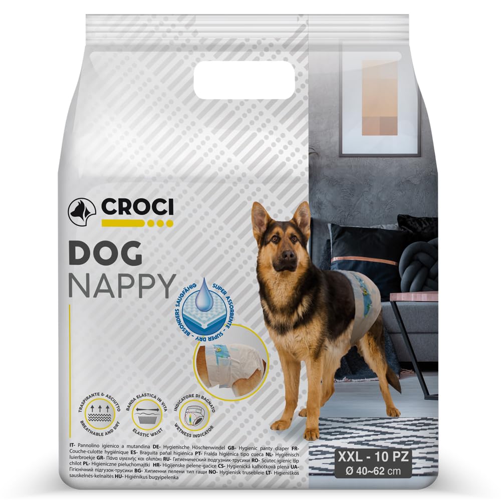 croci Dog Nappy, 2X-Large, 10-Piece