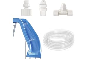 TVWEN Pool Slide Water Tubing Kit, Inground Pool Slide Hose Kit, Sprayer/Spray Kit for Swimming Pool Slide(Whole Set)