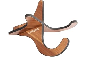 Linrax US1 Ukulele Stand Floor, Universal Wooden Violin Stand X-Frame Style, Ukulele Holder with Soft Rubber for Ukulele Viol