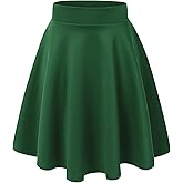 Made By Johnny Women's Basic Versatile Stretchy Flared Casual Mini Skater Skirt XS-3XL Plus Size
